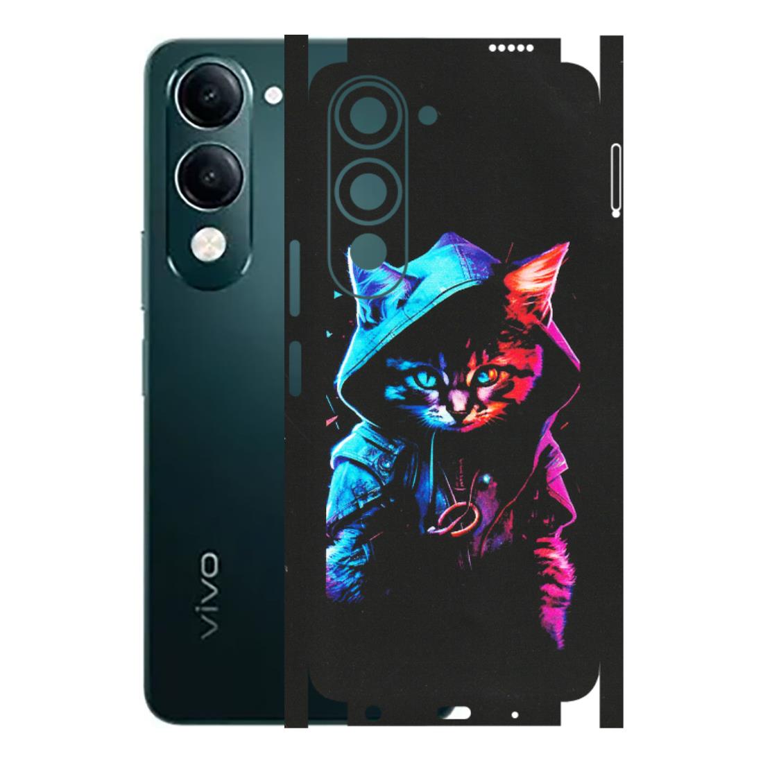VIVO Y Series Phone Skins (All Models) - Cyberpunk Cat - Matte Finish (M-45) Vivo Y19 5G