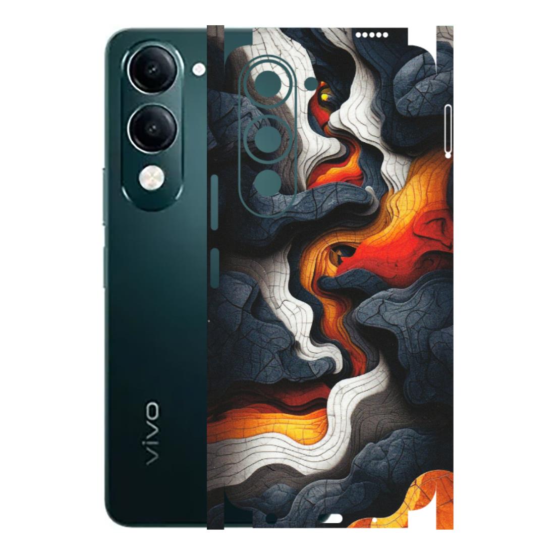 VIVO Y Series Phone Skins (All Models) - Abstract Volcanic Layers - Matte Finish (M-52) Vivo Y19 5G