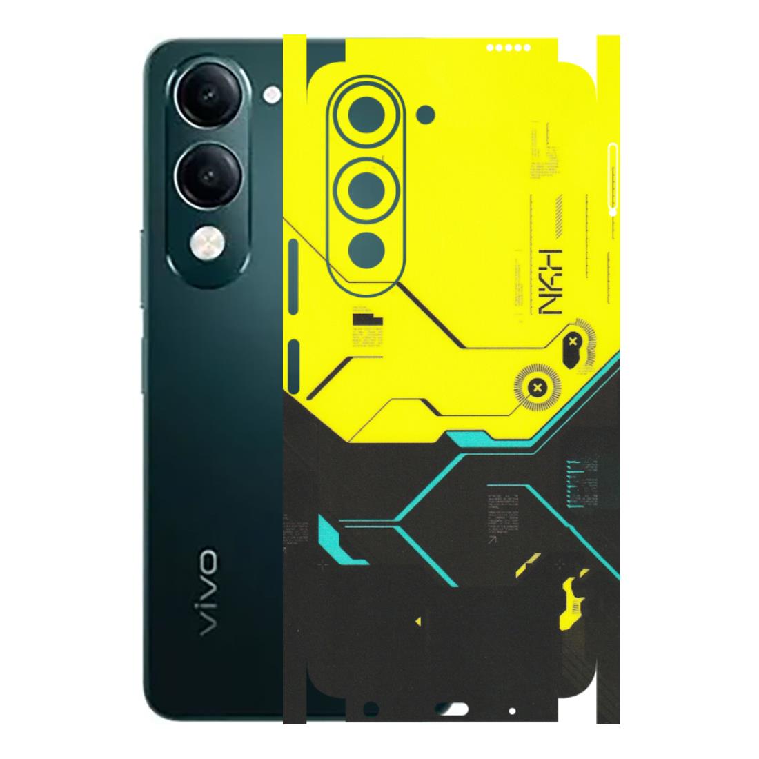 VIVO Y Series Phone Skins (All Models) - Black Yellow Technica - Matte Finish (M-53) Vivo Y19 5G