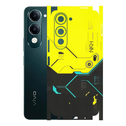 VIVO Y Series Phone Skins (All Models) - Black Yellow Technica - Matte Finish (M-53) Vivo Y19 5G