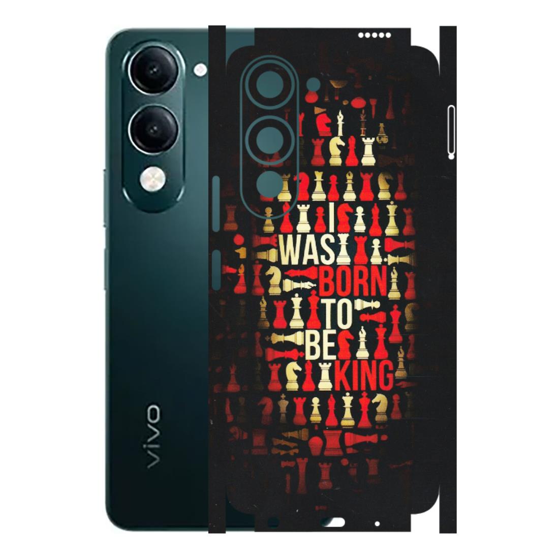 VIVO Y Series Phone Skins (All Models) - Born To Be King - Matte Finish (M-73) Vivo Y19 5G