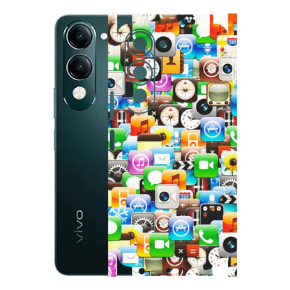 VIVO Y Series Phone Skins (All Models) - All Apple Icons - Matte Finish (M-93) Vivo Y19 5G