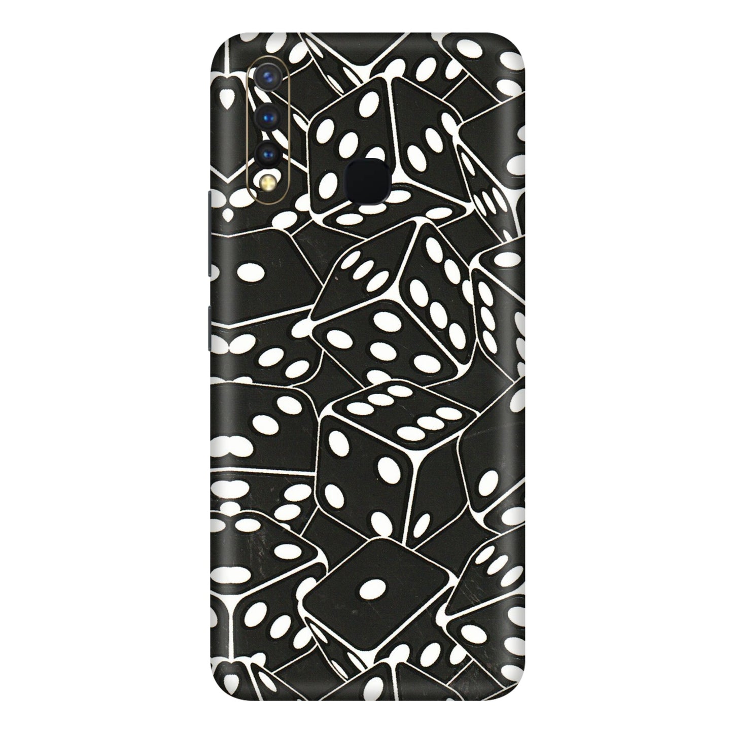 VIVO Y Series Phone Skins (All Models) - Big Black Dices - 3D Embossed Finish (L-106) Vivo Y19