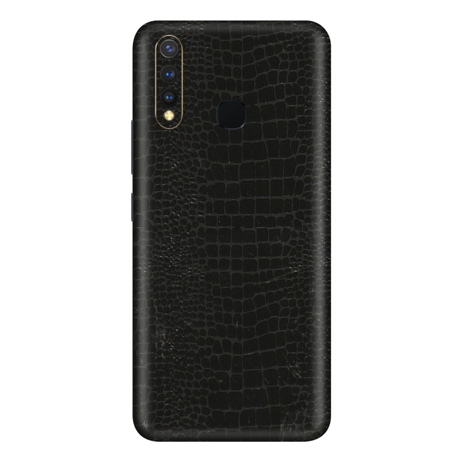 VIVO Y Series Phone Skins (All Models) - Snake Leather Black - 3D Embossed Finish (L-107) Vivo Y19