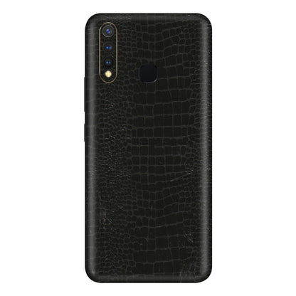 VIVO Y Series Phone Skins (All Models) - Snake Leather Black - 3D Embossed Finish (L-107) Vivo Y19