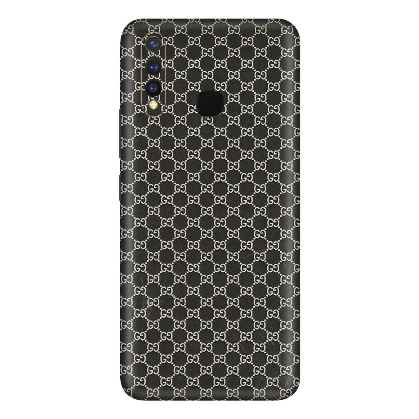 VIVO Y Series Phone Skins (All Models) - Black G Print - 3D Embossed Finish (L-109) Vivo Y19