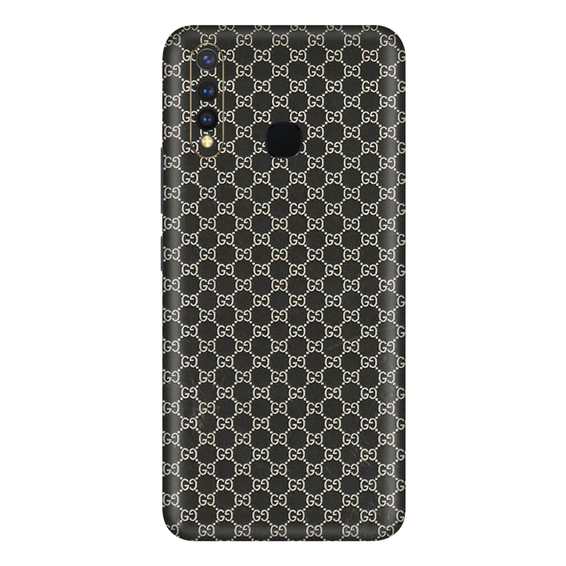 VIVO Y Series Phone Skins (All Models) - Black G Print - 3D Embossed Finish (L-109) Vivo Y19