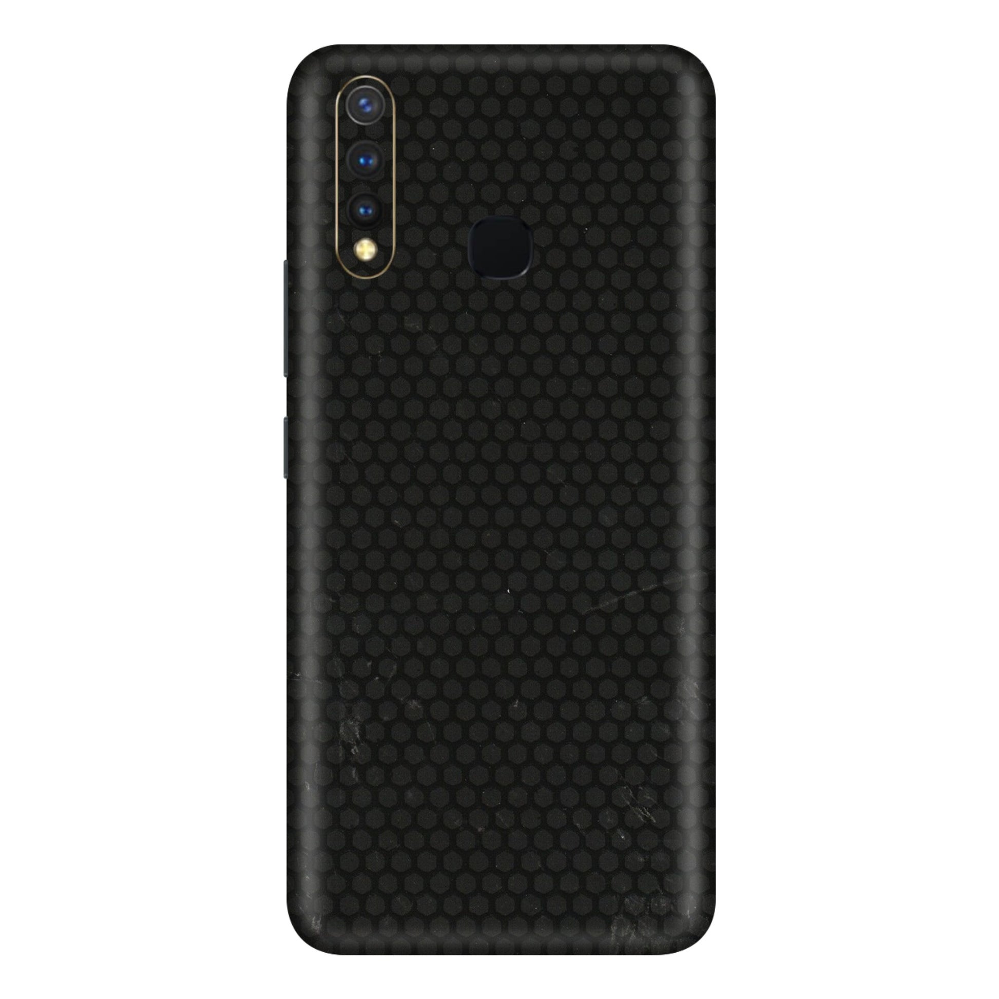 VIVO Y Series Phone Skins (All Models) - Black honeycomb - 3D Embossed Finish (L-114) Vivo Y19
