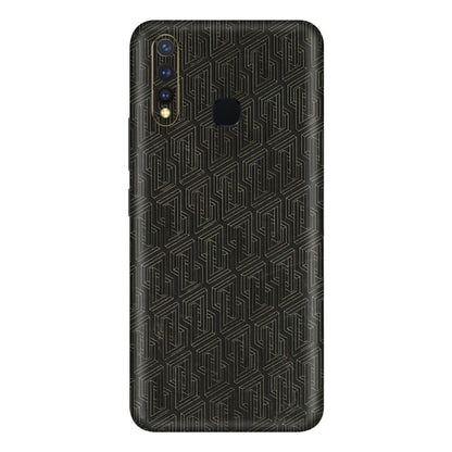 VIVO Y Series Phone Skins (All Models) - Black Abstract Pattern - 3D Embossed Finish (L-117) Vivo Y19