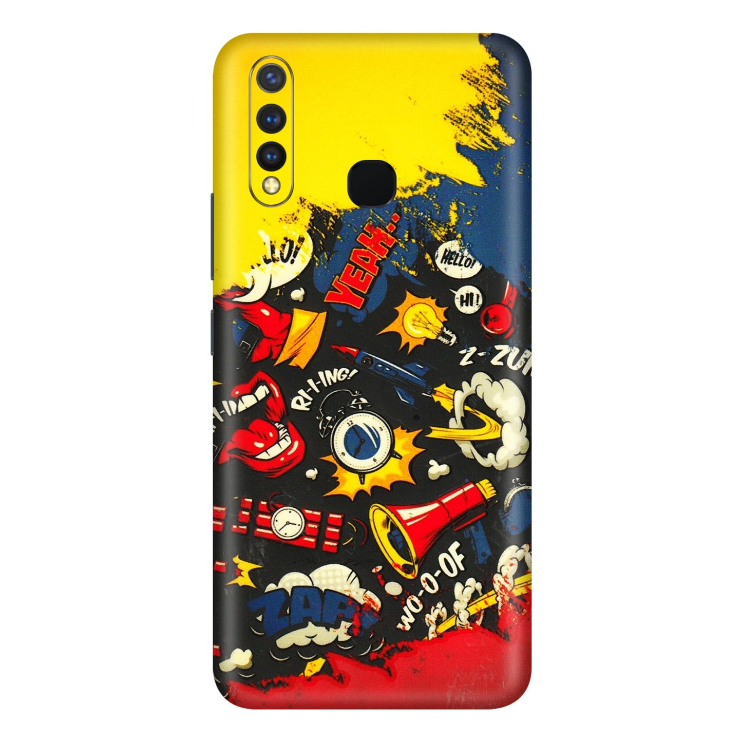 VIVO Y Series Phone Skins (All Models) - Pacific Doodle Art - 3D Embossed Finish (L-120) Vivo Y19