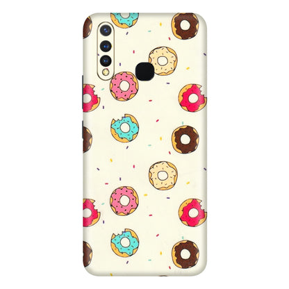 VIVO Y Series Phone Skins (All Models) - Mini Donuts Doodle Art - 3D Embossed Finish (L-122) Vivo Y19