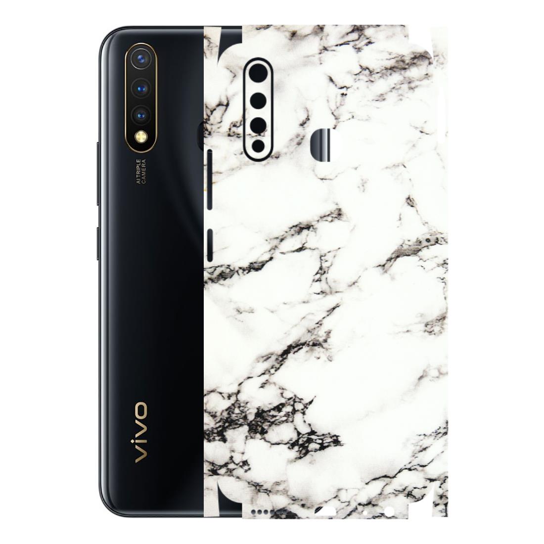 VIVO Y Series Phone Skins (All Models) - Black and White Marble Texture - 3D Embossed Finish (L-124) Vivo Y19