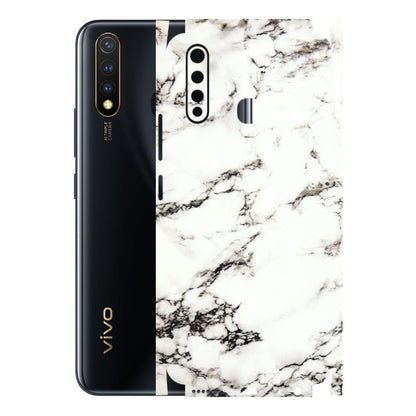 VIVO Y Series Phone Skins (All Models) - Black and White Marble Texture - 3D Embossed Finish (L-124) Vivo Y19