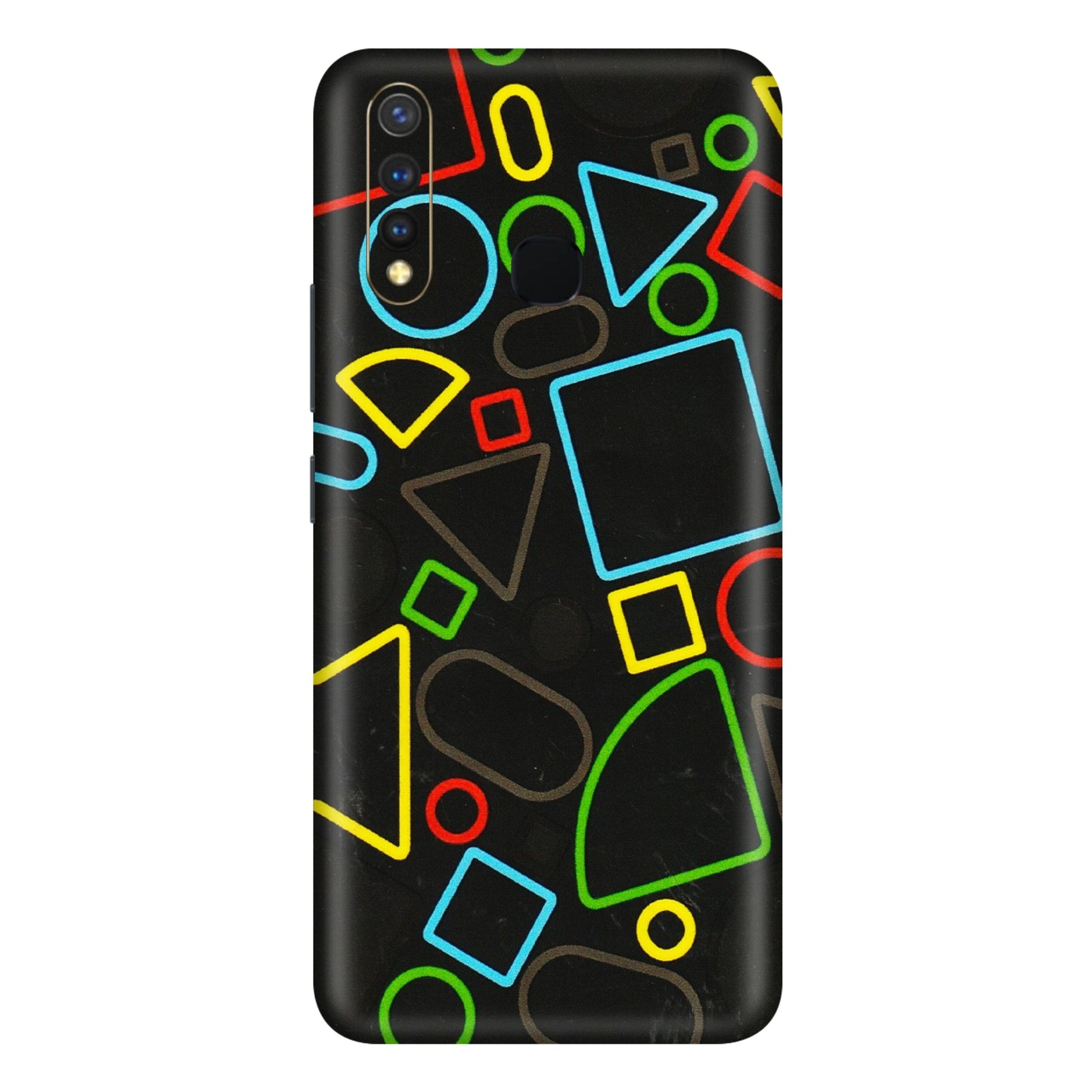 VIVO Y Series Phone Skins (All Models) - Black Shapes - 3D Embossed Finish (L-131) Vivo Y19