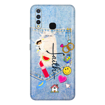 VIVO Y Series Phone Skins (All Models) - Denim Jeans Pocket - 3D Embossed Finish (L-134) Vivo Y19