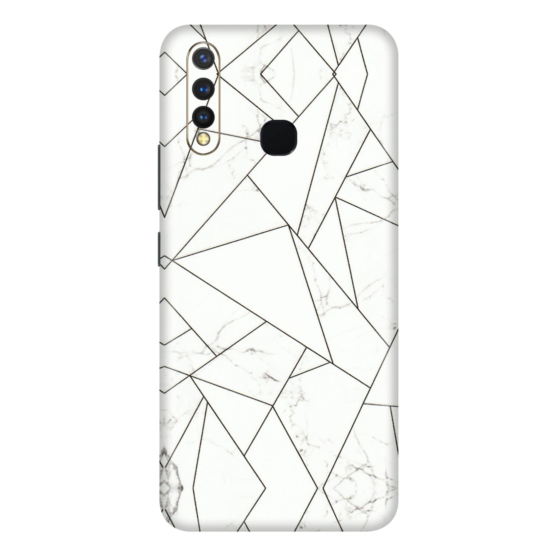 VIVO Y Series Phone Skins (All Models) - Luxury White Marble Effect - 3D Embossed Finish (L-168) Vivo Y19