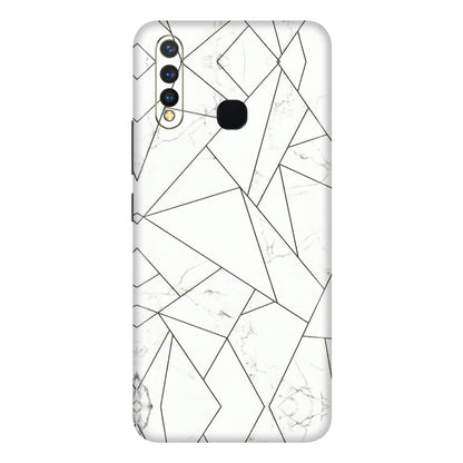 VIVO Y Series Phone Skins (All Models) - Luxury White Marble Effect - 3D Embossed Finish (L-168) Vivo Y19