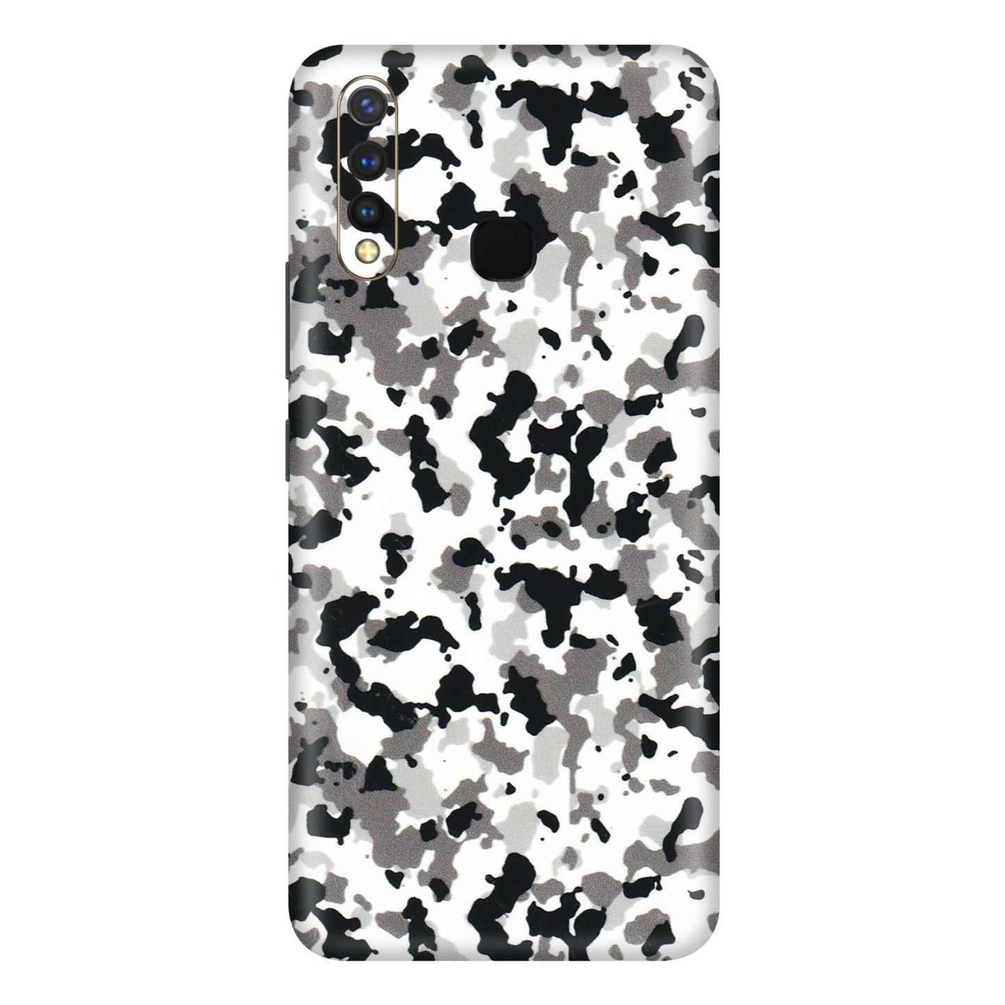 VIVO Y Series Phone Skins (All Models) - White Black Camouflage - 3D Embossed Finish (L-18) Vivo Y19