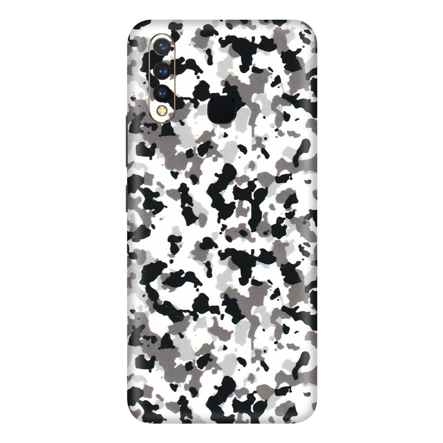 VIVO Y Series Phone Skins (All Models) - White Black Camouflage - 3D Embossed Finish (L-18) Vivo Y19