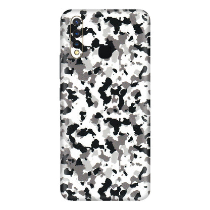 VIVO Y Series Phone Skins (All Models) - White Black Camouflage - 3D Embossed Finish (L-18) Vivo Y19