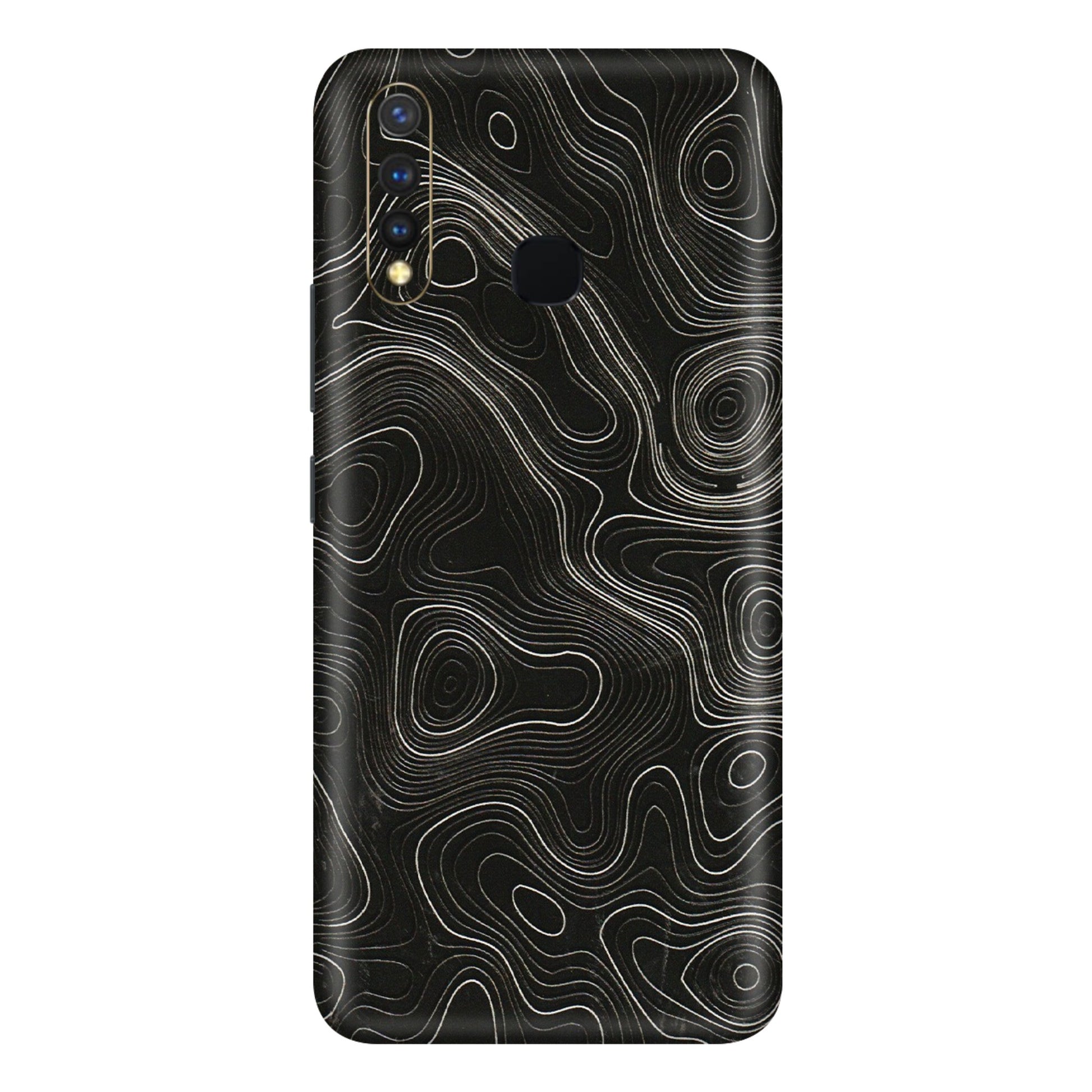 VIVO Y Series Phone Skins (All Models) - Black Swirl - 3D Embossed Finish (L-196) Vivo Y19