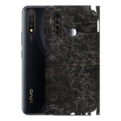 VIVO Y Series Phone Skins (All Models) - Black map Texture - 3D Embossed Finish (L-201) Vivo Y19