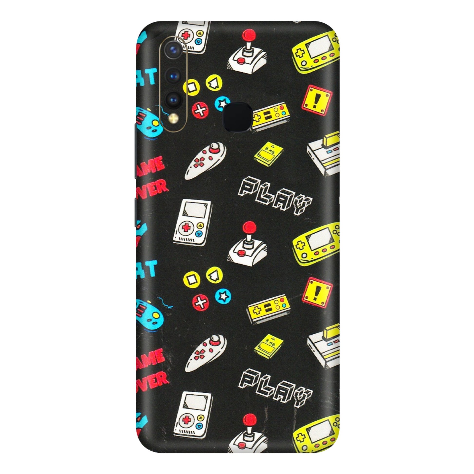 VIVO Y Series Phone Skins (All Models) - Gaming Doodles - 3D Embossed Finish (L-224) Vivo Y19