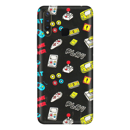 VIVO Y Series Phone Skins (All Models) - Gaming Doodles - 3D Embossed Finish (L-224) Vivo Y19