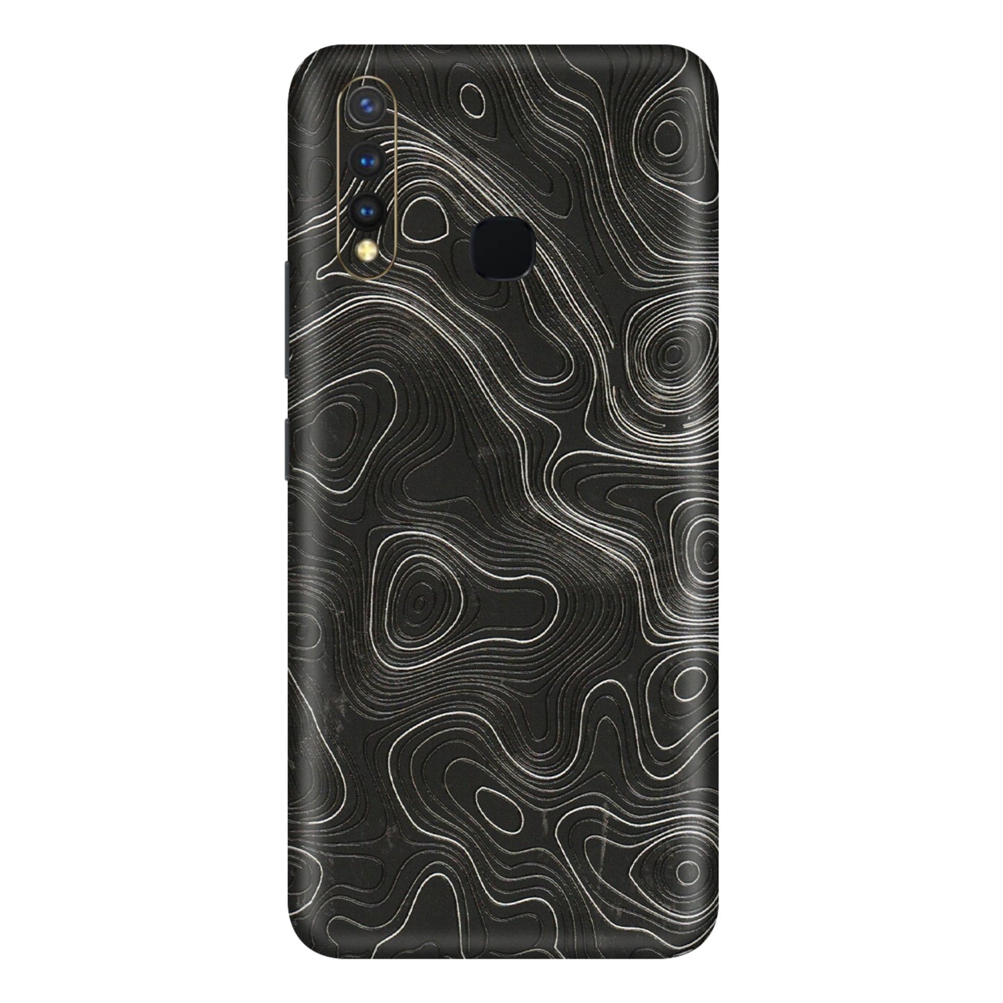 VIVO Y Series Phone Skins (All Models) - Abstract White Line Map - 3D Embossed Finish (L-269) Vivo Y19
