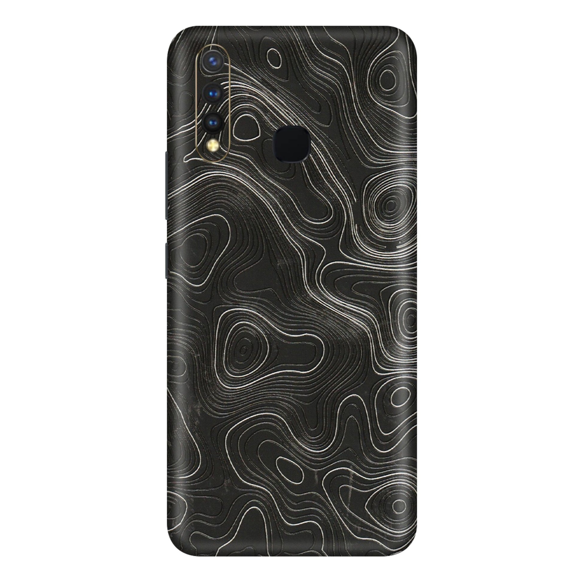 VIVO Y Series Phone Skins (All Models) - Abstract White Line Map - 3D Embossed Finish (L-269) Vivo Y19