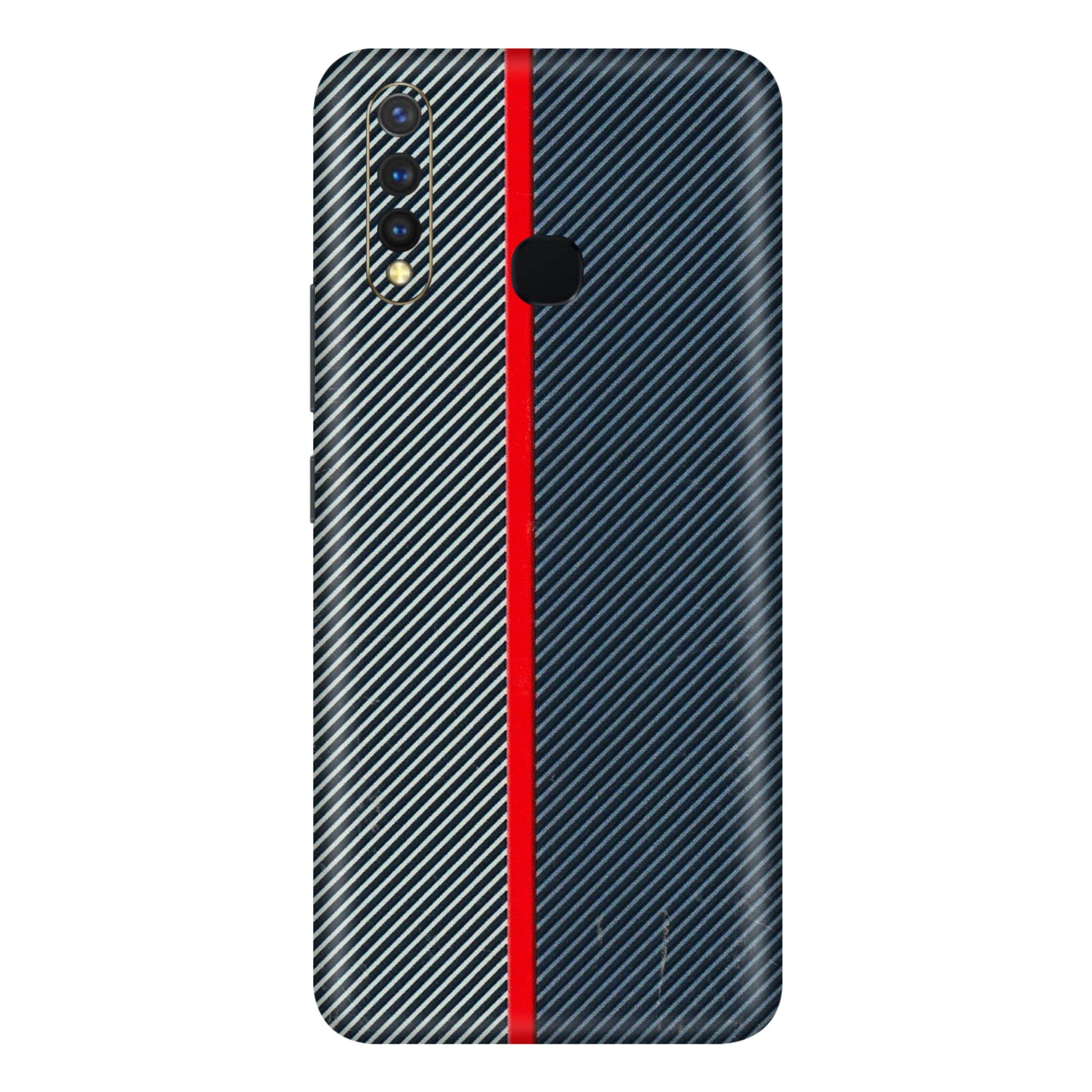VIVO Y Series Phone Skins (All Models) - Blue Sober Lines - 3D Embossed Finish (L-305) Vivo Y19