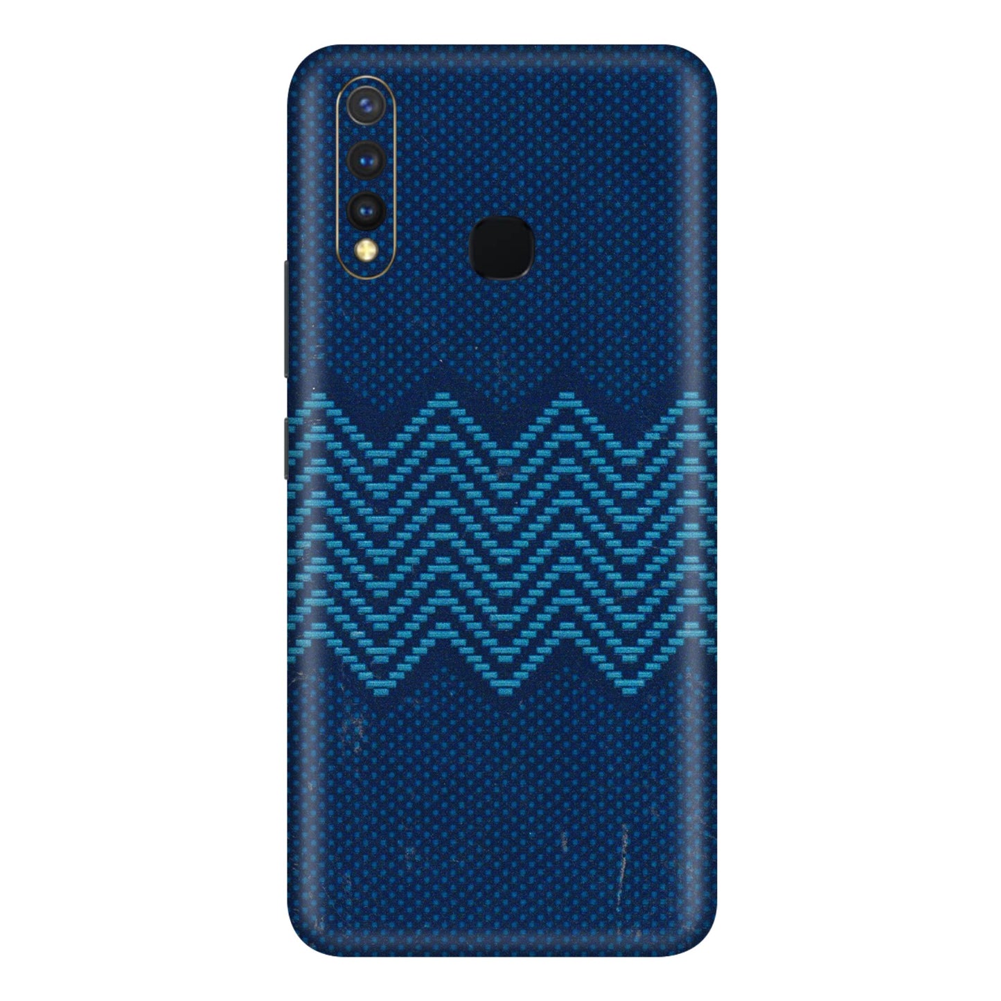VIVO Y Series Phone Skins (All Models) - Blue Sober Waves - 3D Embossed Finish (L-306) Vivo Y19