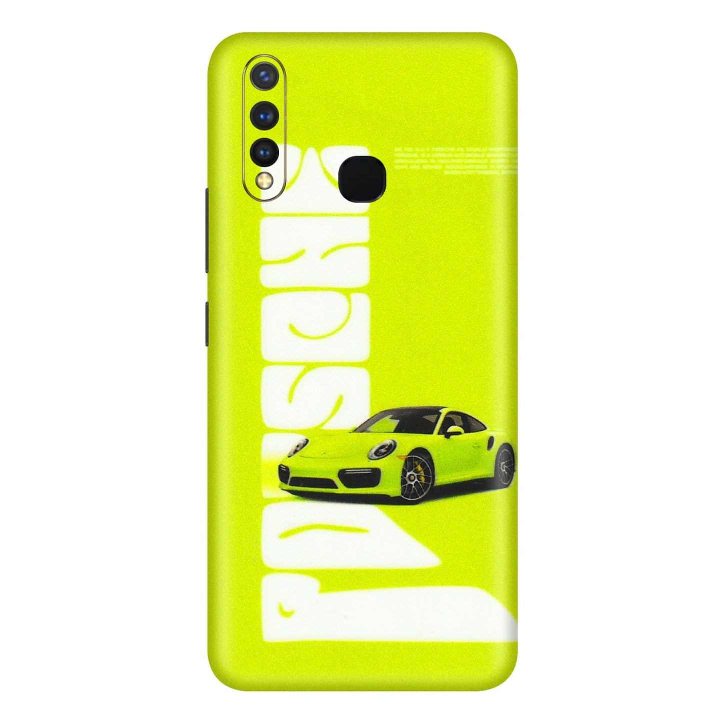 VIVO Y Series Phone Skins (All Models) - Lime Green Porche - 3D Embossed Finish (L-30) Vivo Y19