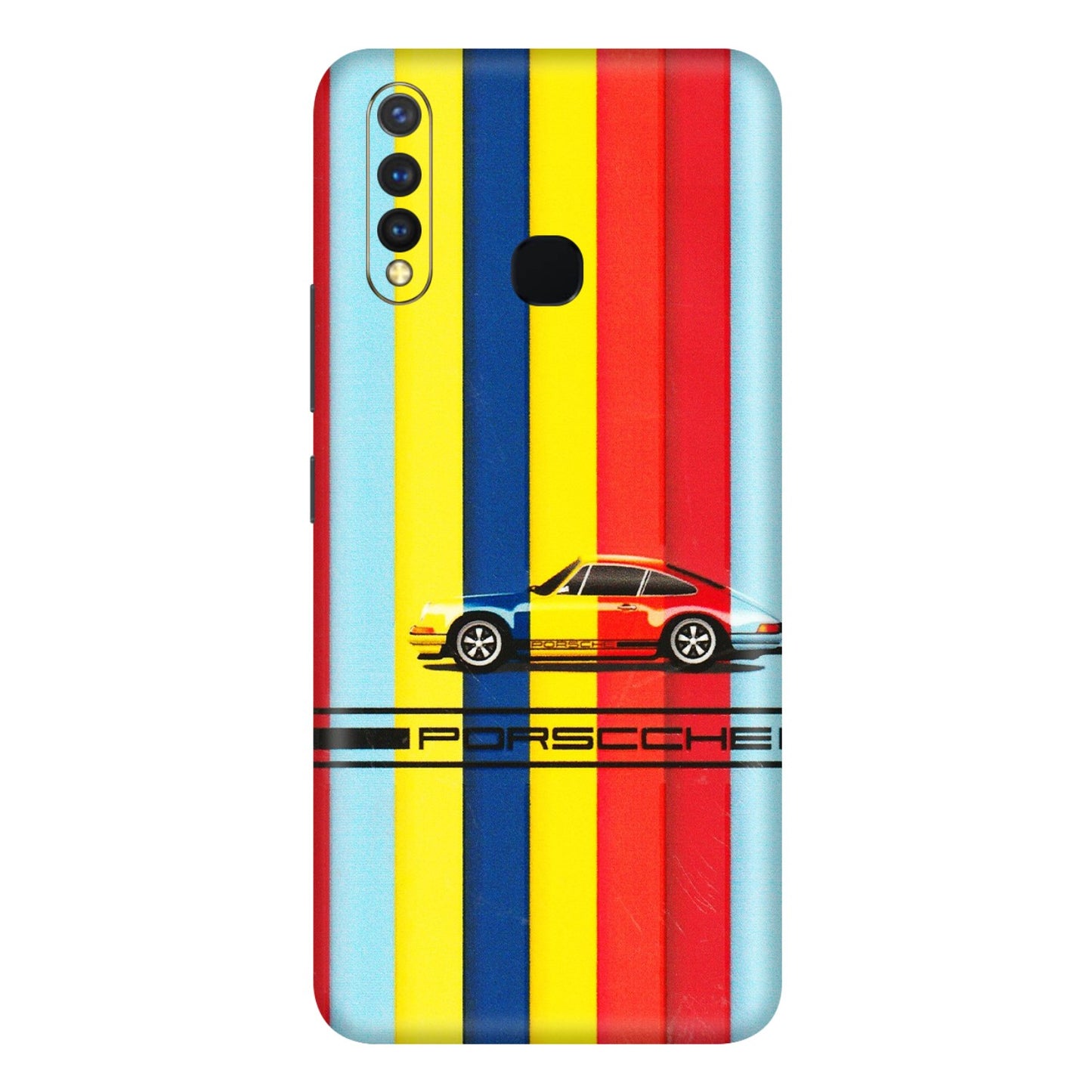 VIVO Y Series Phone Skins (All Models) - Multicolour Porche - 3D Embossed Finish (L-39) Vivo Y19