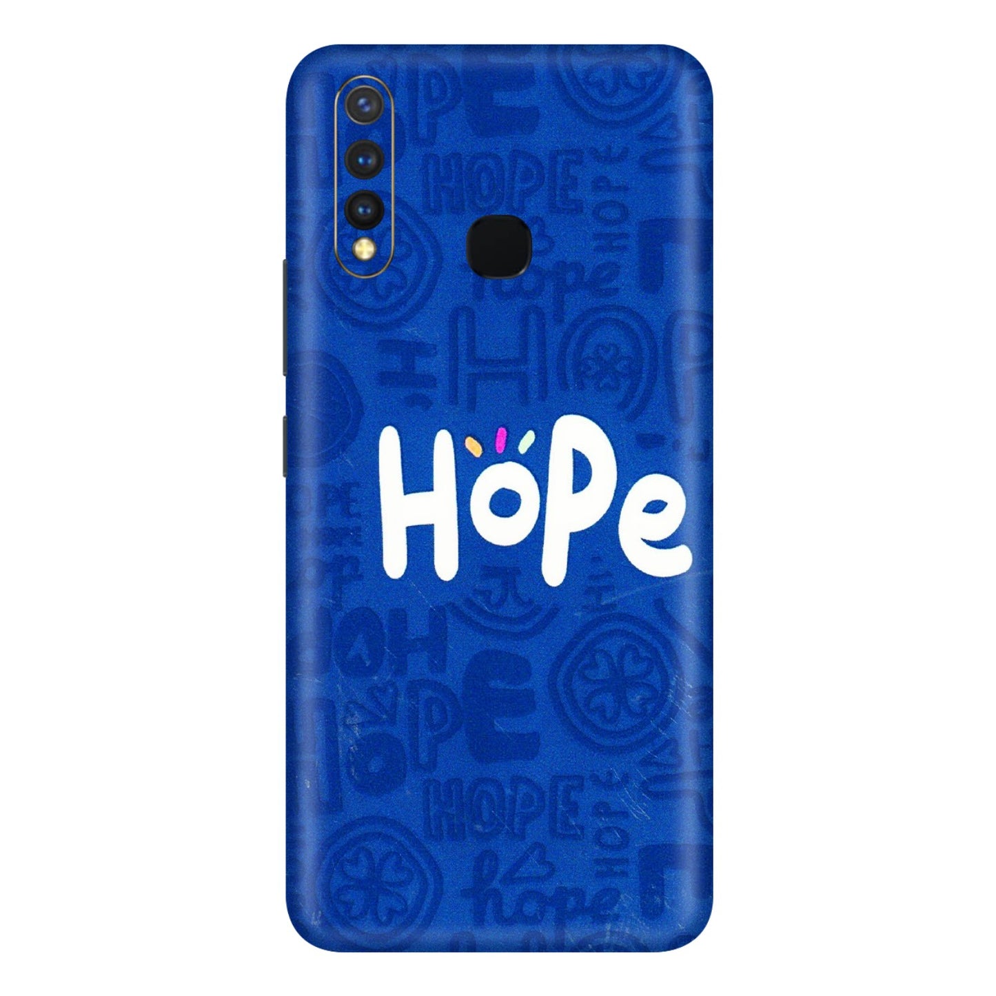 VIVO Y Series Phone Skins (All Models) - Hope Doodles Blue - 3D Embossed Finish (L-43) Vivo Y19