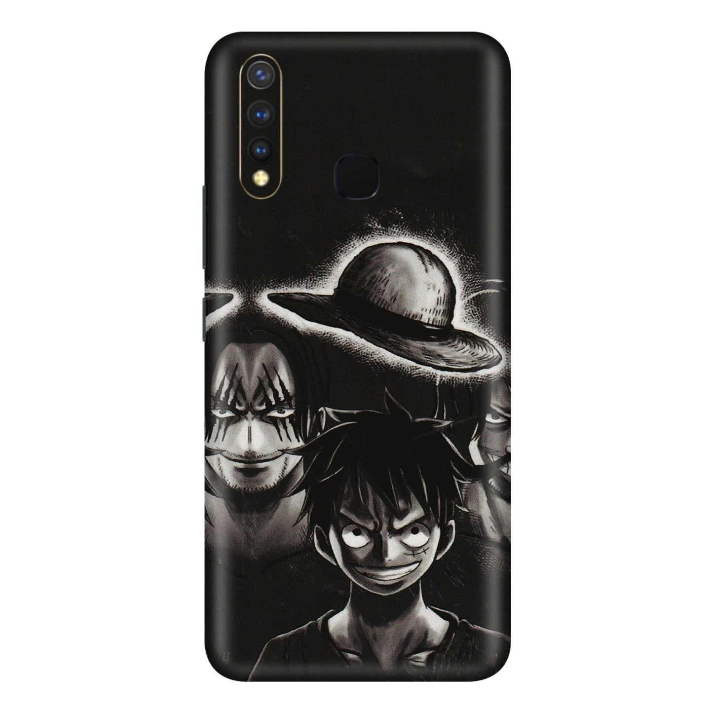 VIVO Y Series Phone Skins (All Models) - Black Luffy Hat - 3D Embossed Finish (L-57) Vivo Y19