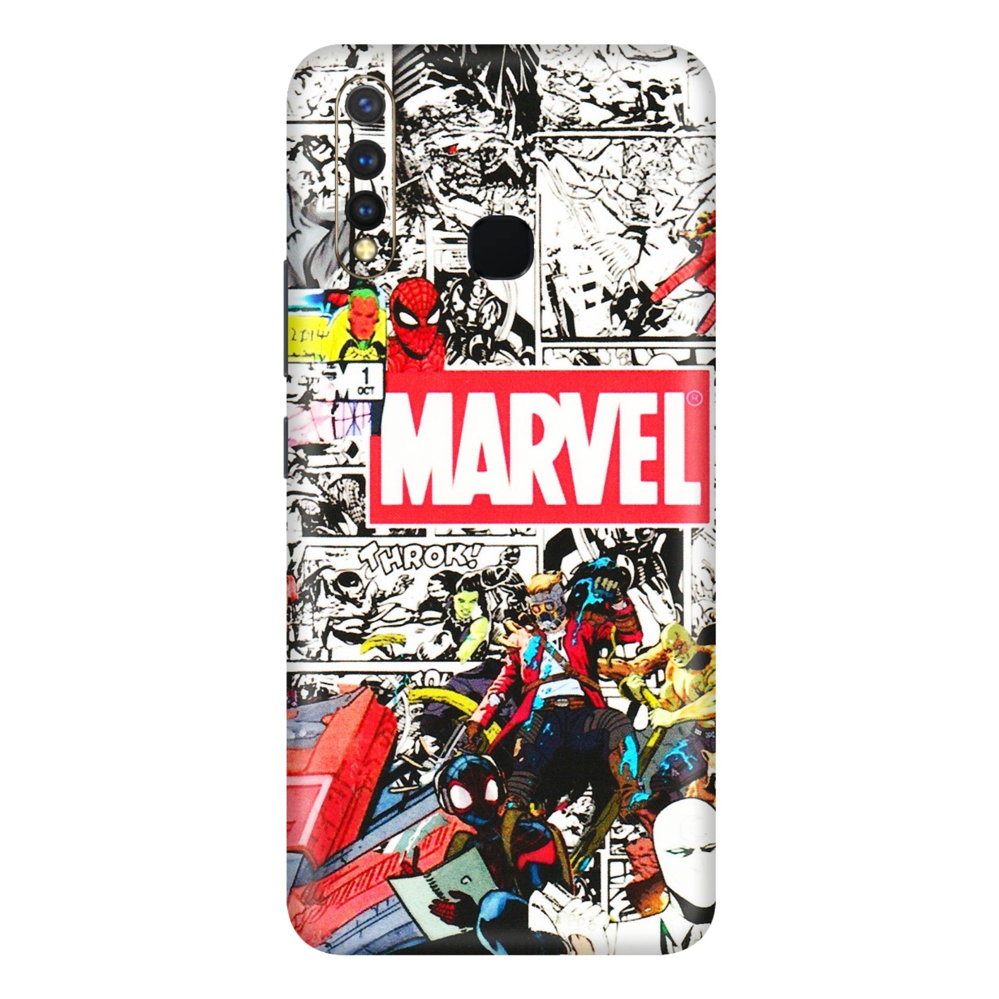 VIVO Y Series Phone Skins (All Models) - Marvel Colorful Comic - 3D Embossed Finish (L-64) Vivo Y19