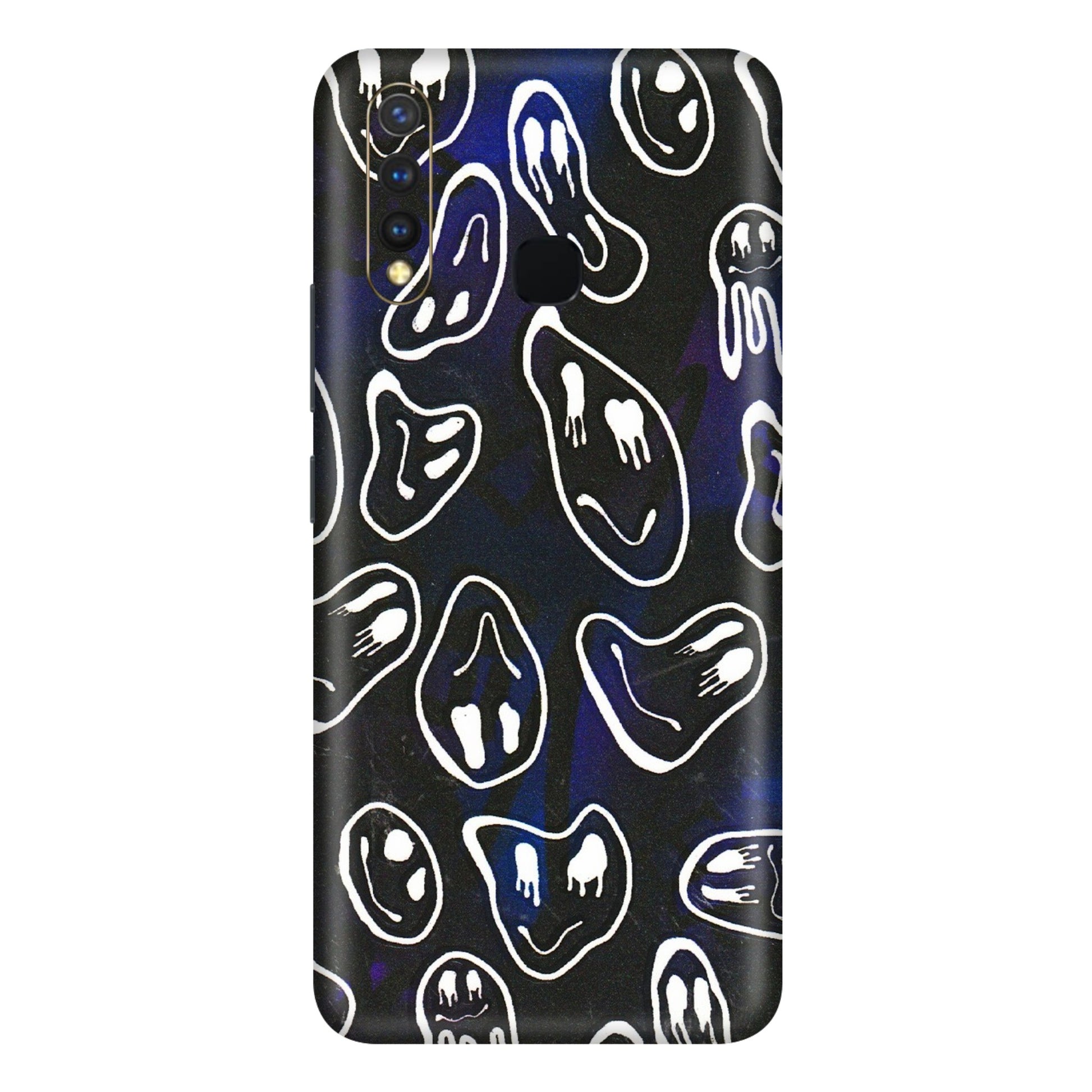 VIVO Y Series Phone Skins (All Models) - Distorted Smileys - 3D Embossed Finish (L-92) Vivo Y19