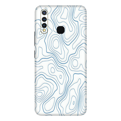 VIVO Y Series Phone Skins (All Models) - Blue And White Swirls - Matte Finish (M-139) Vivo Y19
