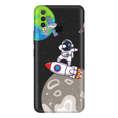 VIVO Y Series Phone Skins (All Models) - Astronaut Vibing Toon Running - Matte Finish (M-39) Vivo Y19