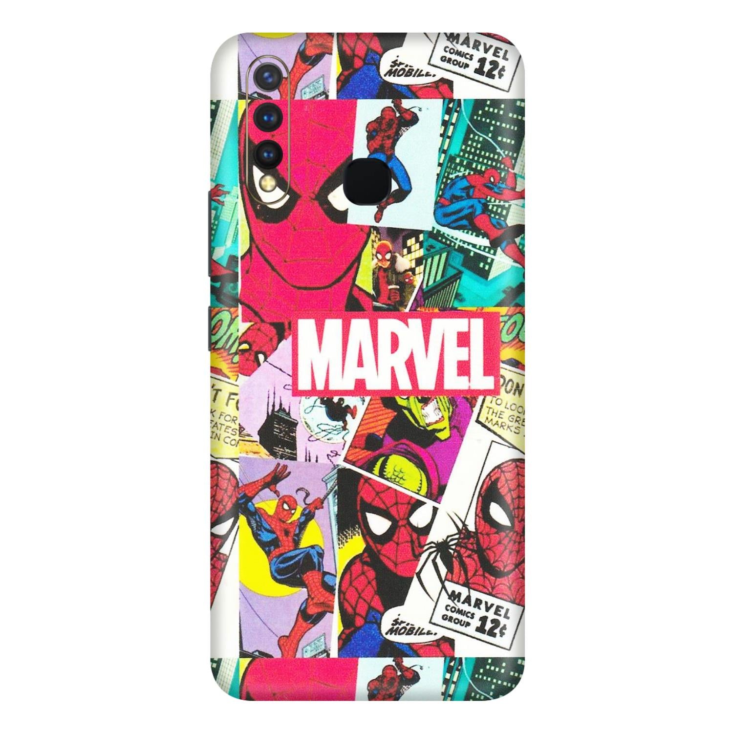 VIVO Y Series Phone Skins (All Models) - Marvel Comic Spiderman Grafitti - Matte Finish (M-72) Vivo Y19