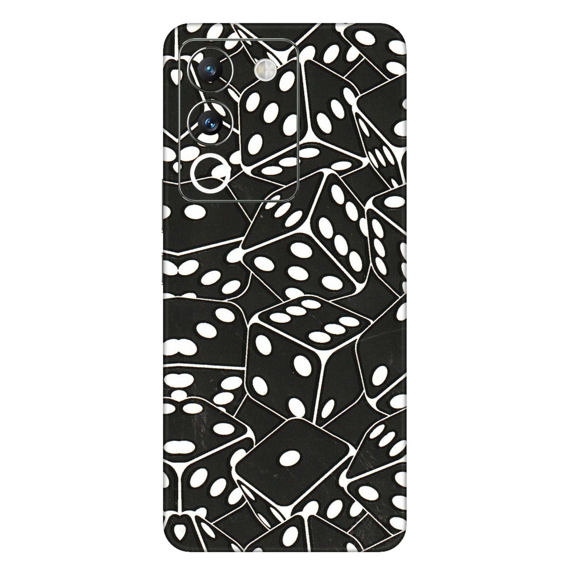 VIVO Y Series Phone Skins (All Models) - Big Black Dices - 3D Embossed Finish (L-106) Vivo Y200 (5G)