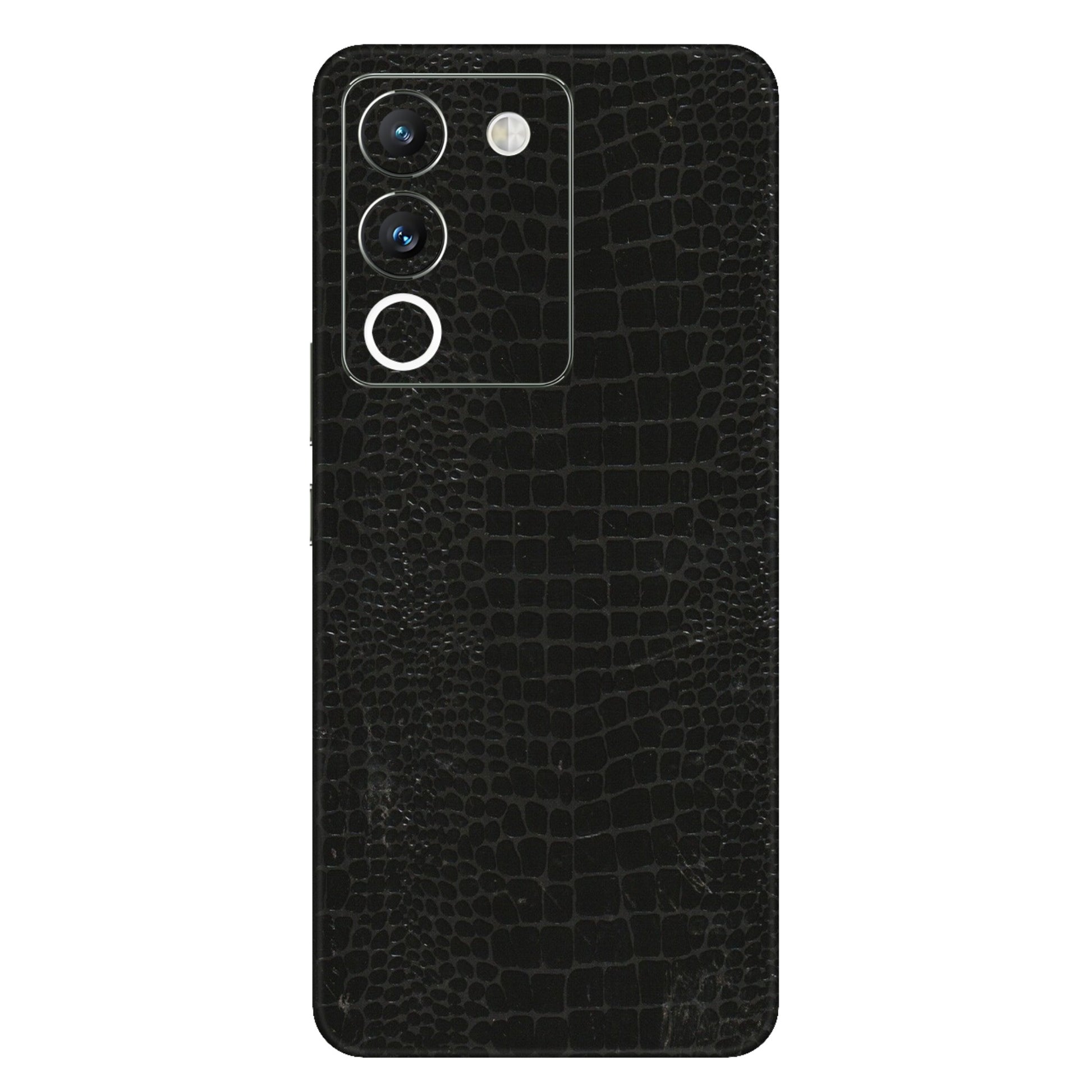 VIVO Y Series Phone Skins (All Models) - Snake Leather Black - 3D Embossed Finish (L-107) Vivo Y200 (5G)