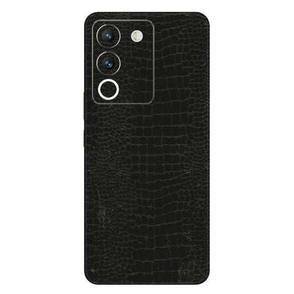VIVO Y Series Phone Skins (All Models) - Snake Leather Black - 3D Embossed Finish (L-107) Vivo Y200 (5G)