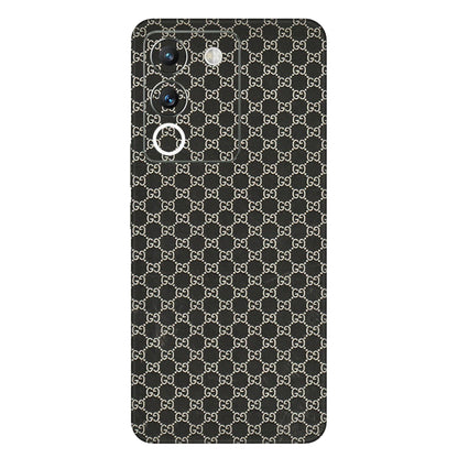 VIVO Y Series Phone Skins (All Models) - Black G Print - 3D Embossed Finish (L-109) Vivo Y200 (5G)