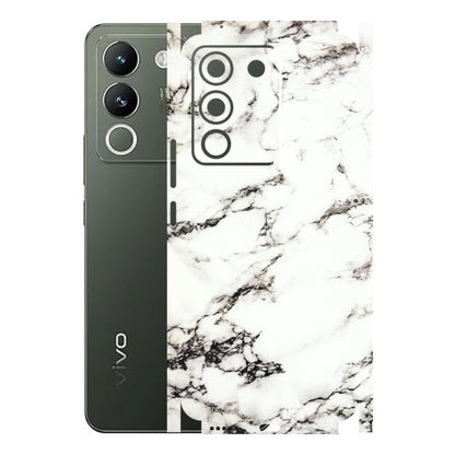 VIVO Y Series Phone Skins (All Models) - Black and White Marble Texture - 3D Embossed Finish (L-124) Vivo Y200 (5G)