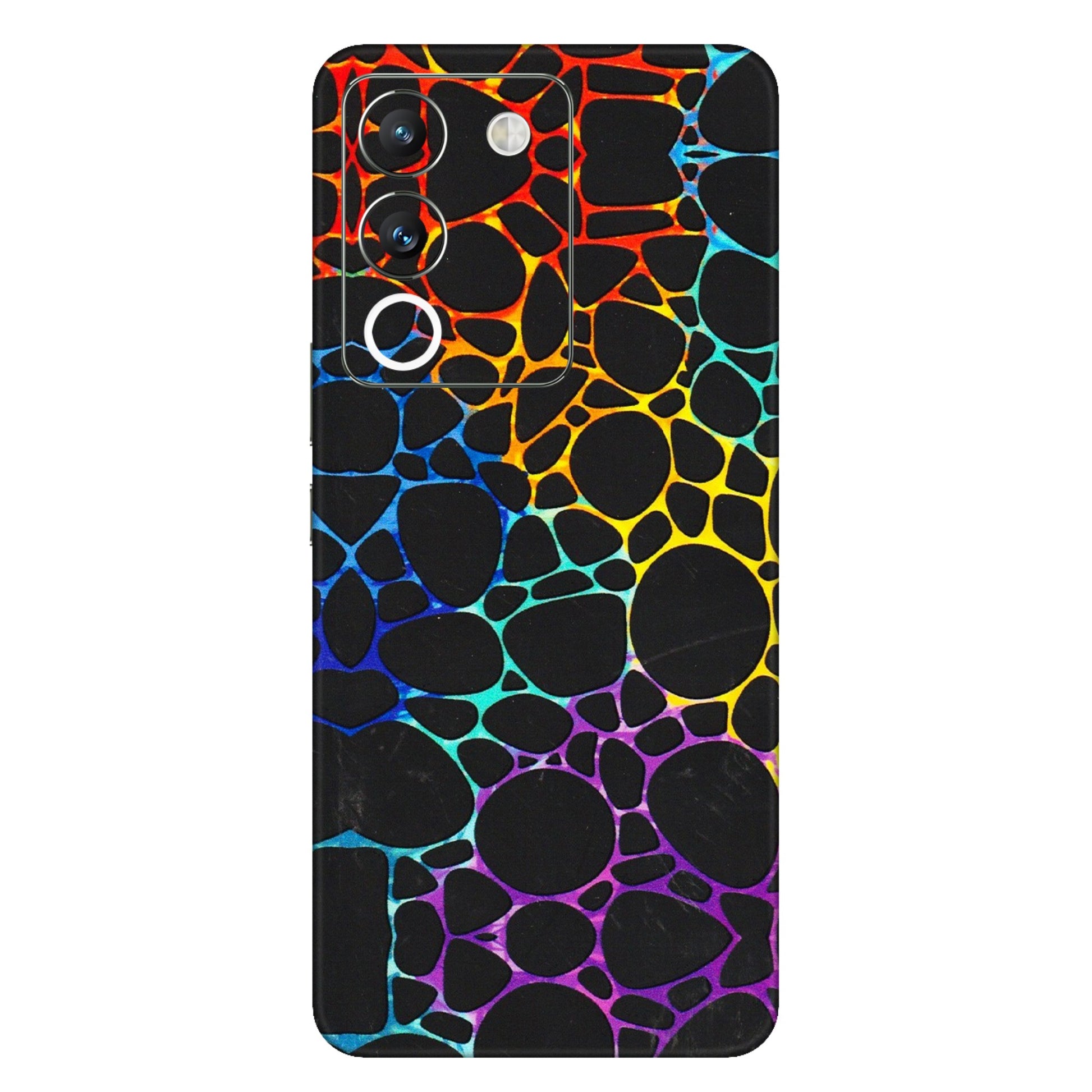 VIVO Y Series Phone Skins (All Models) - Abstract Art MultiColour - 3D Embossed Finish (L-133) Vivo Y200 (5G)