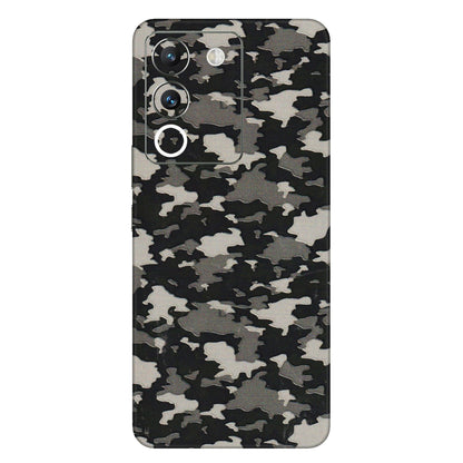 VIVO Y Series Phone Skins (All Models) - Black/Grey Camoflaunge - 3D Embossed Finish (L-142) Vivo Y200 (5G)
