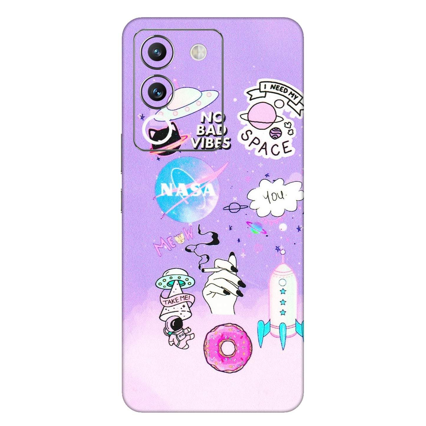 VIVO Y Series Phone Skins (All Models) - I Need My Nasa Skin - 3D Embossed Finish (L-149) Vivo Y200 (5G)