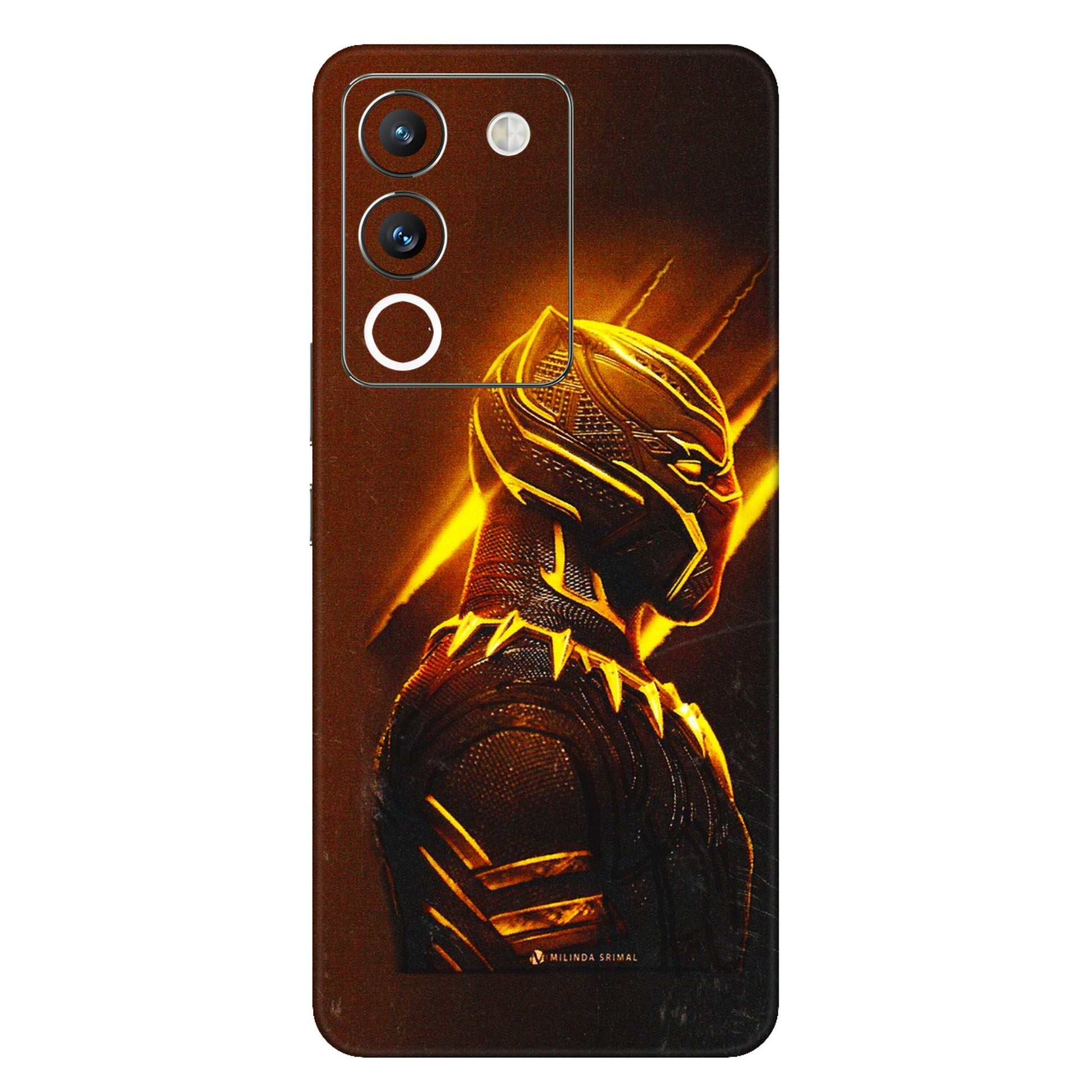 VIVO Y Series Phone Skins (All Models) - Gold Black Panther - 3D Embossed Finish (L-181) Vivo Y200 (5G)